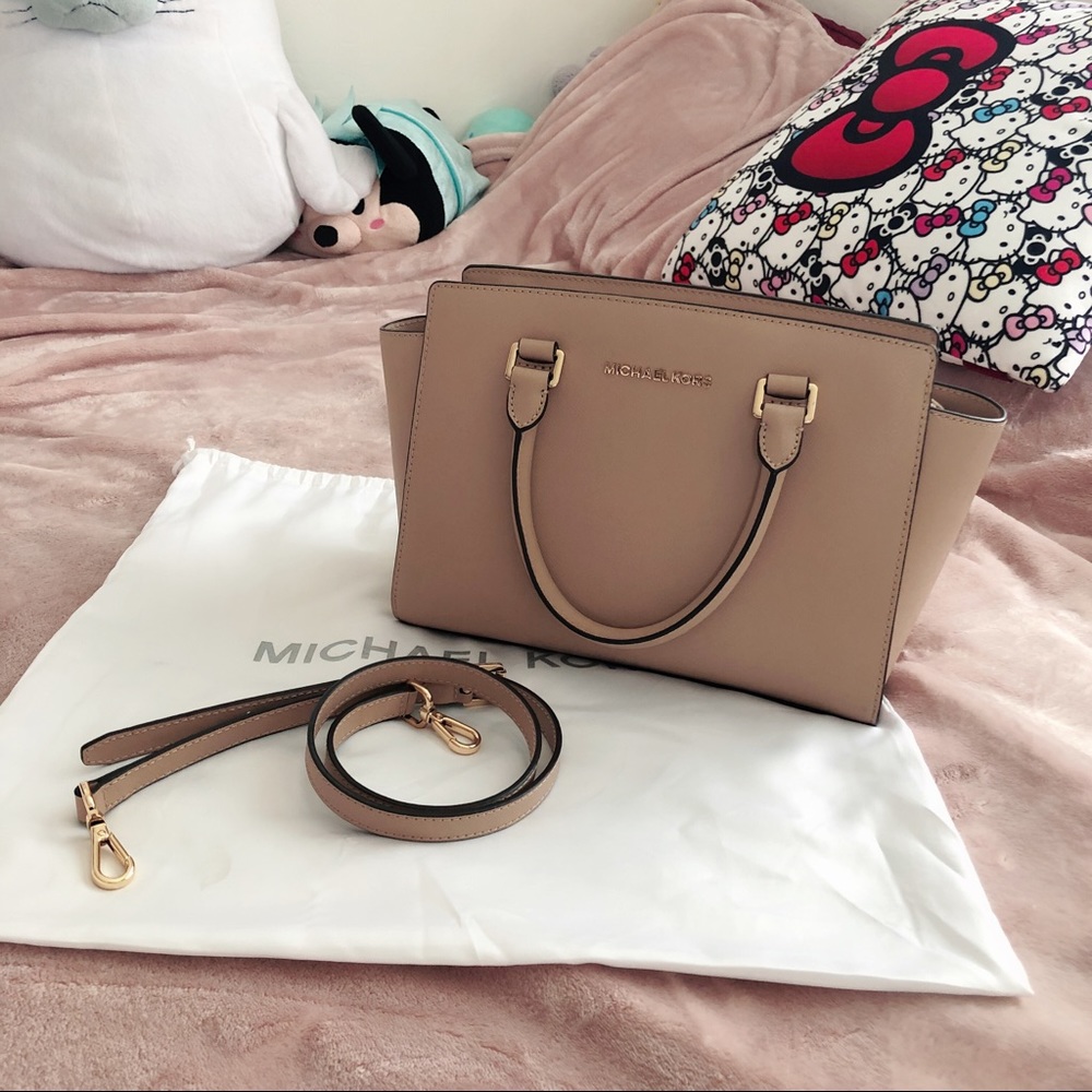 Michael Kors Selma Medium Saffiano Leather Satchel